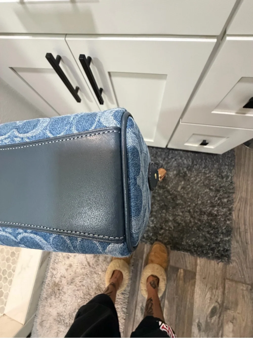 Coach Mini Rowan Crossbody Denim with matching wallet